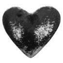 Наволочка в виде сердца, размер 40×40 см с пайетками ЧЕРНАЯ